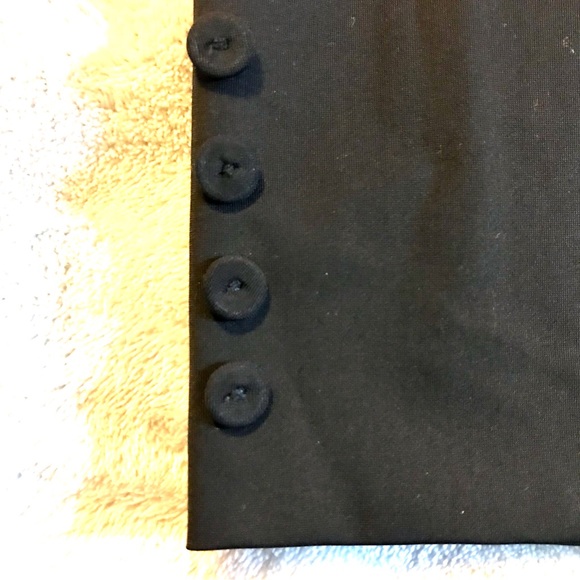 Yushi black pants XL Kozzy PK101 buttons on legs Lagenlook NWT boutique - Picture 5 of 10